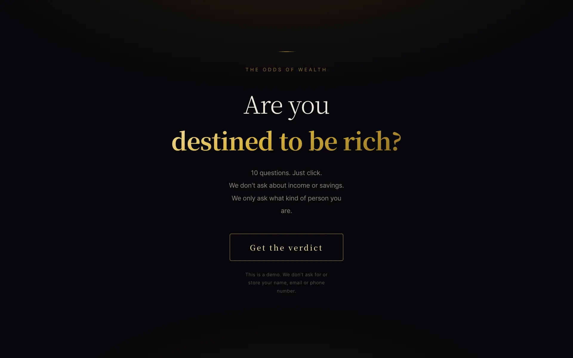 Interactive quiz screen